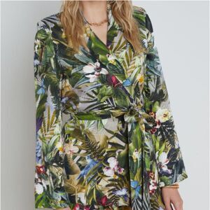 L'AGENCE Tropical Print Blazer Jacket Size Medium